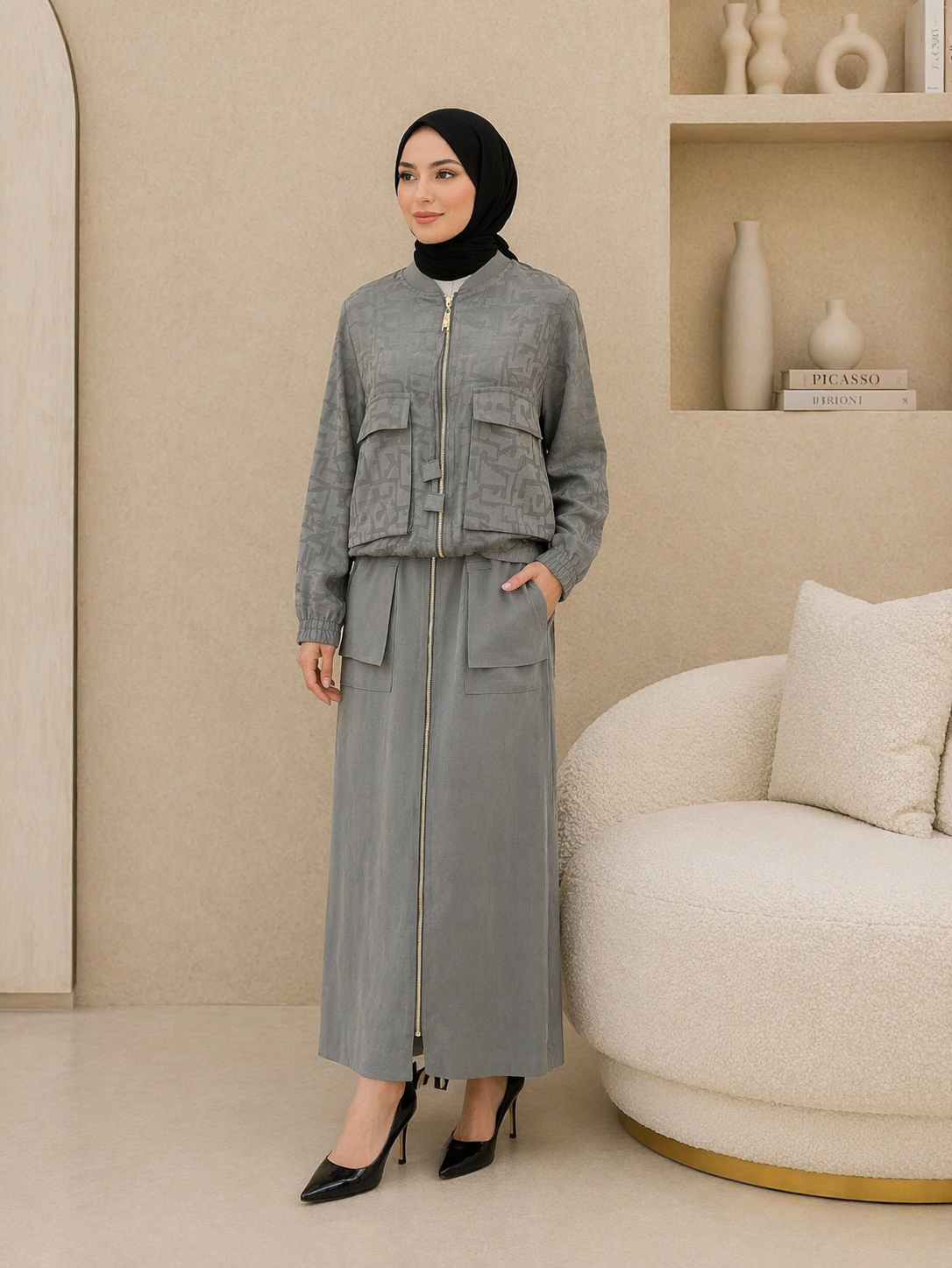 PREMİUM GEOMETRİK DESEN İKİLİ TAKIM