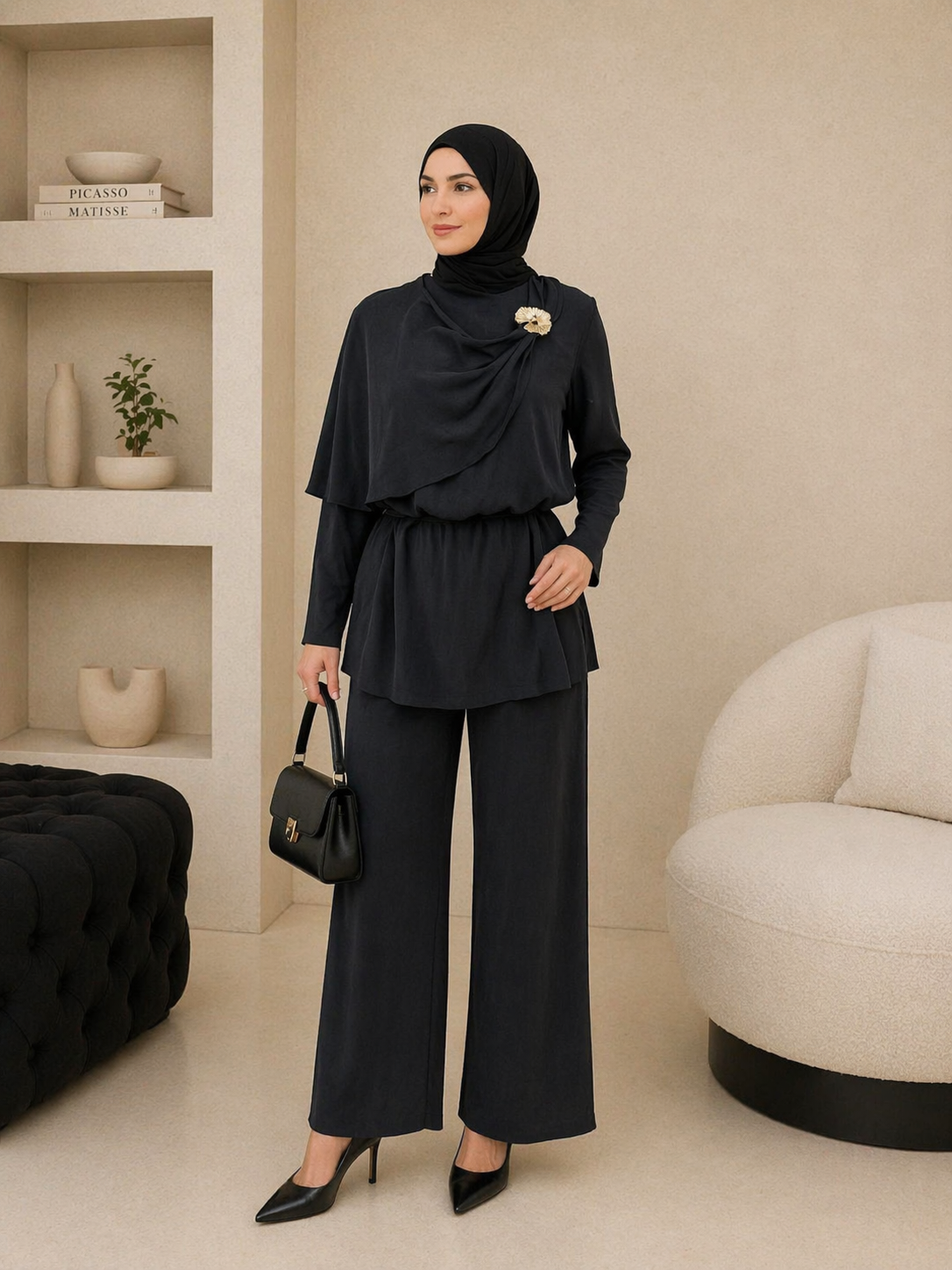 TENSEL DRAPELİ GOLD AKSESUARLI TAKIM